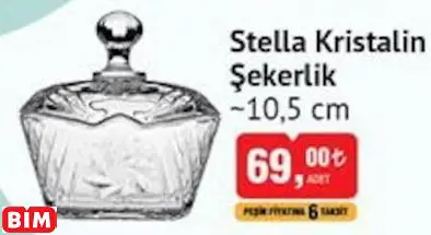 PAŞABAHÇE STELLA KRİSTALİN ŞEKERLİK